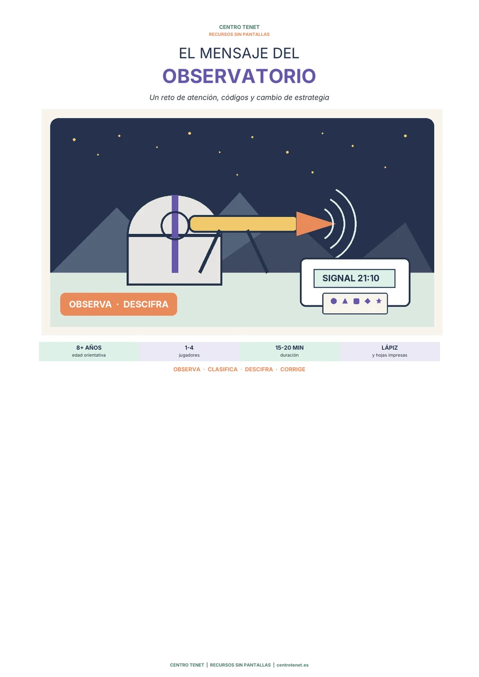 Portada de El mensaje del observatorio